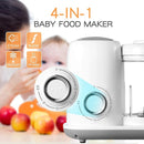 Baby Food Maker, 4 in 1 Baby Food Processor and Steamer, Puree Blender, Multifunctional Baby Puree Maker, Dishwasher Safe (White) by TinyTreasures Baby Boutique