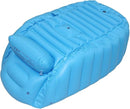 Baby Inflatable Bathtub, Portable Infant Toddler Bathing Tub Non Slip Travel Bathtub Mini Air Swimming Pool Kids Thick Foldable Shower Basin with Air Pump, Blue by TinyTreasures Baby Boutique