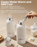 Portable Bottle Warmer for Travel, 2.5 Min Fast Heating for Breast Milk and Formula, Portable Milk Warmer with 10400mAh Long Battery, 17oz Large Capacity, Fast Charging Baby Bottle Warmer by TinyTreasures Baby Boutique
