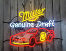 Neon Signs Beer Bar Club Bedroom Compatible For Miller Genuine Draft Car Glass Neon Signs for Office Hotel Pub Cafe Birthday Party Man Cave Neon Light Art Wall Lights 24 X 20 Inches by CozyNest Decor