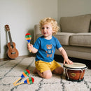 4 Pcs Maracas Hand Percussion Rattles, PLULON Colorful Wooden Maracas Rumba Shakers Rattle Latin Musical Instrument for Kids Adults Game Playing, Mexican Fiesta Cinco De Mayo Party Favors Supplies by TinyTreasures Baby Boutique