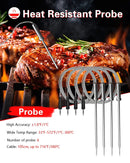 BFOUR Bluetooth Meat Thermometer Wireless Meat Thermometer, Wireless Digital Grill Thermometer with 6 Temperature Probes, Large LCD Display, Bluetooth Thermometer for Grill, Smoker, Oven and BBQ by GreenHaven Gardens