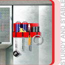 3 Pack Magnetic Garage Organizer Spice Rack for Refrigerator - 20 lb Capacity Shelf Hanging Heavy Duty Fridge Side for Organize Garage Tools, Red by CozyNest Decor