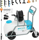 16 Gallon Battery Powered Sprayer,90 PSI Electric Pump,6 Hours Long Battery Life,12V 8Ah Battery,Adjustable HD Wand and 10 Nozzles,Portable Sprayer with Wheels for Lawn & Garden Spraying, Cleaning by GreenHaven Gardens