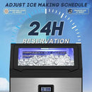 Commercial Ice Maker Machine 250LBS/24H with 75LBS Storage Bin, Stainless Steel Undercounter/Freestanding Ice Maker Machine for Home Bar Outdoor, 80PCS Ice Cubes Ice Machine, Self Cleaning by CozyNest Decor