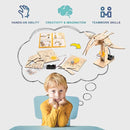 Dinosaur STEM Kits for Kids Ages 6-8-10-12, 4 in 1 Wood Building Toys for Boys Age 8-12, Build It Yourself Woodworking Kit, DIY 3D Wooden Puzzles Model Science Crafts for Kids, Stem Projects by TinyTreasures Baby Boutique