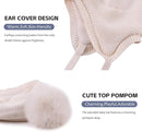 Basic Winter Baby Beanie Gloves Boys Girls Knitted Hat Pompom Kids Earflap Hats Warm Infant Toddler Beanie Mittens Set by TinyTreasures Baby Boutique