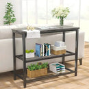 Ecoprsio Small Console Table, Sofa Table with Double Mesh Shelves, Modern Entryway Table for Entryway, Hallway, Foyer, Front Hall, Sofa Couch, Living Room, Bar, Kitchen, 32 Inch, Grey by CozyNest Decor