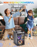 Karaoke Machine,Portable Bluetooth Karaoke Speaker with 2 Wireless Microphone for Adults Kids,with 20W(Peak) Speaker,Handle &RGB Lights,Supports TF Card/USB/Aux in/TWS,for Home,Party by TinyTreasures Baby Boutique