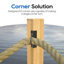 4Pack 2inch Rope Support Holder for Corner Post Drop Ring Brackets Stainless Steel Decorative for Hemp Rope Fencing Stair Deck Railing Ceiling Hook by CozyNest Decor