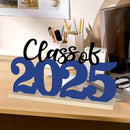 COCHIE Metal Class of 2025 Sign, Graduation Party Decorations for School, Home, Shelf, Mantel, Graduation Gifts for Graduate, Blue and Black Grad Table Top for Parties Decor Supplies (Class of 2025) by CozyNest Decor