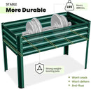 KING BIRD Large Raised Garden Bed with Legs Galvanized Elevated Planter Box 48×24×30 in for Backyard, Patio, Balcony, 400lb Capacity, Green by GreenHaven Gardens
