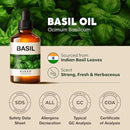 Kukka Basil Essential Oil for Diffusers - 4 Fl Oz - 100% Pure Natural Basil Oil for Skin & Aromatherapy Scent Massage Candles & Soaps Making Scent by CozyNest Decor