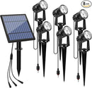 APONUO Metal Outdoor Solar Landscape Lights Solar Lights Outdoor Waterproof Solar Landscape Spotlight for Yard Landscape Lighting, Auto On/Off for Pathway,Driveway, Porch, Patio (Cool White) by GreenHaven Gardens