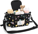 Accmor Universal Stroller Organizer with Insulated Cup Holder and Shoulder Strap, Stroller Bag Caddy Organizer Stroller Accessories for Uppababy, Baby Jogger, Nuna, Doona, Britax Strollers by TinyTreasures Baby Boutique