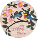 Elegant Resin Stepping Stone, Outdoor Garden Pathway Decoration (Blossoming Songbirds Positivity Stepping Stone, 9.5" Happiness Garden Decoration and Support Gift) by GreenHaven Gardens