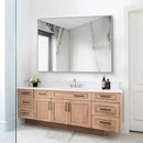 Silver Bathroom Mirror, 48"X36" Rectangle Mirrors for Wall Metal Frame, Bathroom Rectangular Mirror Modern Wall Mirror for Bedroom Living Room, Hangs Horizontal or Vertical by CozyNest Decor
