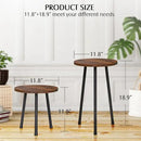 2 Pack Indoor Plant Stand, Mid-Century Wooden Style Plant Holder, Indoor Outdoor Flower Stand,Small Round Table, Two Different Sizes(Black) by GreenHaven Gardens