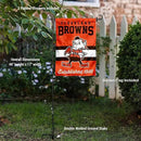 WinCraft Cleveland Browns Throwback Retro Vintage Garden Flag and Flagpole Mount by GreenHaven Gardens