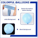 140pcs Makani Blue Round Balloons Different Sizes 18 12 10 5 Inch Latex Balloons for Arch Decoration Party Balloon Kit for Graduation Birthday Party Wedding Balloon Baby Shower Decoration by TinyTreasures Baby Boutique
