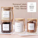 6 Pack Glass Jars with Bamboo Lid and Spoons - 17Oz/27Oz Borosilicate Glass Jars with 132 Pantry Labels - for Coffee Beans, Tea, Sugar & More by CozyNest Decor