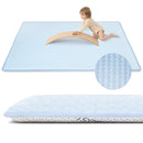 Baby Play Mat for Summer,1.3 Thick Memory Foam Cooling Floor Tummy Time Mat, Soft & Breathable, Non-Slip Rectangular for Toddlers’ Playtime & Rest(Light Blue,59"x79") by TinyTreasures Baby Boutique