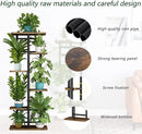 LINZINAR Plant Stand 6 Tier 7 Plant Multiple Flower Rack Holder Shelves Rack Storage Organizer Display Indoor Planter for Balcony Bedroom Patio Garden Living Room, Black by GreenHaven Gardens