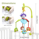 CUTE STONE Baby Crib Mobile with Music and Lights, Nursery Crib Mobile with Remote Control, Detachable Hanging Mobile for 3+ Months Newborn Babies, Fits Cribs and Strollers by TinyTreasures Baby Boutique