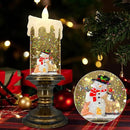 Christmas Flameless Candles, Flickering Flameless Candles with Timer, LED Candles Battery Operated, Snow Globe Candle Light for Christmas Decorations by CozyNest Decor