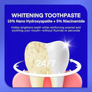 PearlSmile Niacinamide Hydroxyapatite Whitening Toothpaste – 10% Nano Hydroxyapatite + 5% Niacinamide – Strengthens Enamel, Remineralizes, Brightens Teeth – Fluoride-Free, Travel Size, 4.2oz (120g) by CozyNest Decor