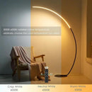 NUÜR Arc Floor Lamp, 67" Tall Black Gold LED Modern Standing Floor Lamp with Remote Control, Arched Bright Floor Lamps for Living Room Bedroom Office Home (Black) by CozyNest Decor