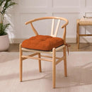 Chair Cushions for Dining Chairs, Dining Chair Cushions, Tufted Indoor Chair Pads with Ties & Non Slip Backing, Seat Cushions for Kitchen Chairs 16.5” x 16.5” x 3.5”, Set of 4, Orange by GreenHaven Gardens