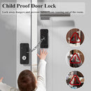 Child Proof Door Lock (2 Pack), Door Locks for Kids safety & Cat Door Latch, for Fridge Lock, Cabinet Locks, Window Locks and Baby Proofing, Strong non-marking Adhesive No Drilling (Black) by TinyTreasures Baby Boutique