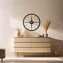 pluviart Rain Minimalist Metal Wall Clock, Modern Black Metal Wall Clock, Silent Non-Ticking Decorative Clock for Living Room, Kitchen, Office, Industrial-Style Wall Decor, Easy to Hang (19,3") by CozyNest Decor