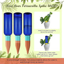 6 Sets Plant Watering Devices Include Terracotta Self Watering Spikes and 26 oz Plastic Bottles, Slow Release Vacation Insert Automatic Plant Waterer Device (Blue and Mixed Color) by GreenHaven Gardens