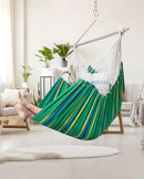 ADVOKAIR Hammock Chair Hanging Chair Rope Swing XXL - Max 500lbs, 70in Large Hammock Swing Chair -Portable Steel Spreader Bar with Anti-Slip Rings-Roomy & Strong by GreenHaven Gardens