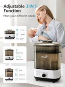 GROWNSY Adjustable 3 IN 1 Large Bottle Sterilizer and Dryer, Electric Steam Baby Bottle Sterilizer, Sanitizer for Baby Bottles & Pacifiers, Breast Pump Parts by TinyTreasures Baby Boutique