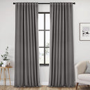 ANRODUO Back Tab Blackout Curtains for Bedroom Living Room, Rod Pocket Pinch Pleated Thermal Insulated Room Darkening Curtains 102 Inches Long 2 Panels, Grey, 52 x 102 Inch by TinyTreasures Baby Boutique