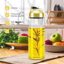Aelga Gold Oil Dispenser - Gold Kitchen Accessories-Oil Dispenser Bottle for Kitchen with Stainless Steel Spout by CozyNest Decor