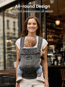 GROWNSY Baby Carrier Newborn to Toddler, Ergonomic Baby Toddler Carrier Wraps with Head Support, Easy to Wear, Infant Carrier Baby Gift, Travel and Hiking Friendly, for 7 to 44 lb (Flow-Stripe) by TinyTreasures Baby Boutique