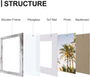 Vittanly 8x10 Picture Frames Set of 9, Shatter Resistant Plexiglass, Display 5x7 Pictures with Mat or 8x10 without Mat, Photo Frames for Wall or Tabletop, Engineered Wood, Distressed White by CozyNest Decor
