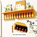 Wall Mounted Piano Key Hanger | Flip Style Hook | Entrance Wall Art Hook, Made of Oak Wood (3 Times Painted, 4 Times Polished) (Tray Beech, 6Hooks) by CozyNest Decor