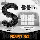 Joyhalo 6 Pack 5.7FT Black Maple Leaf Garland,Halloween Artificial Hanging Black Vines,Halloween Outdoor Garland for Mantle,Door Frame,Fireplace and Thanksgiving Decor by CozyNest Decor