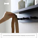Entrance Coat Rack ，Coat Hooks, Wall-Mounted Wooden Hook Rack, Wall-Mounted Shelves are Very Suitable (Black Finish-2) by CozyNest Decor