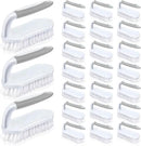 Lallisa 24 Pcs Scrub Brush for Cleaning with Handle Comfortable to Grip Heavy-Duty Flexible Stiff Bristles Scrubber Brushes Bulk for Shower Bathroom Carpet Kitchen Floor Tiles (Gray) by CozyNest Decor