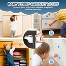 Blessimo® 12 Pack Magnetic Cabinet Locks Baby Proofing with 12 locks and 2 Keys - Child Locks For Kitchen, Cabinets and Drawers - 3M Adhesive Easy Installation by TinyTreasures Baby Boutique