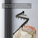 Wall Mounted Clothes Drying Rack,Drying Rack Clothing Wall Mount with Foldable Features(Tri-Fold),Space Saver,Wall Mounted Drying Rack for Laundry Balcony Bathroom (Black) by CozyNest Decor