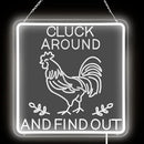 Funny Rooster Decor 16 X 16 Inch Large,Rooster Kitchen Decor Kitchen Sign Dimmable Neon Sign for Farmhouse,Rooster Gifts,Chicken Coop,Garden,Farm House Decoration by GreenHaven Gardens