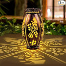 pearlstar 2 Pack Cardinal Solar Lanterns Outdoor Hanging Light Waterproof, Birthday Gifts for Women Mom Men,Decorative Metal Solar Lamp for Table Garden Yard Patio Pathway,Copper by GreenHaven Gardens