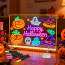 Led Drawing Board with Highlighter 7 Pcs,Led Note Board with Colors,13.7"X10" 6 Modes & 8 Colors Acrylic Dry Erase Board with Light,Doodle Glow Drawing Board,Gift Kids Toy for Home/Office/School by TinyTreasures Baby Boutique